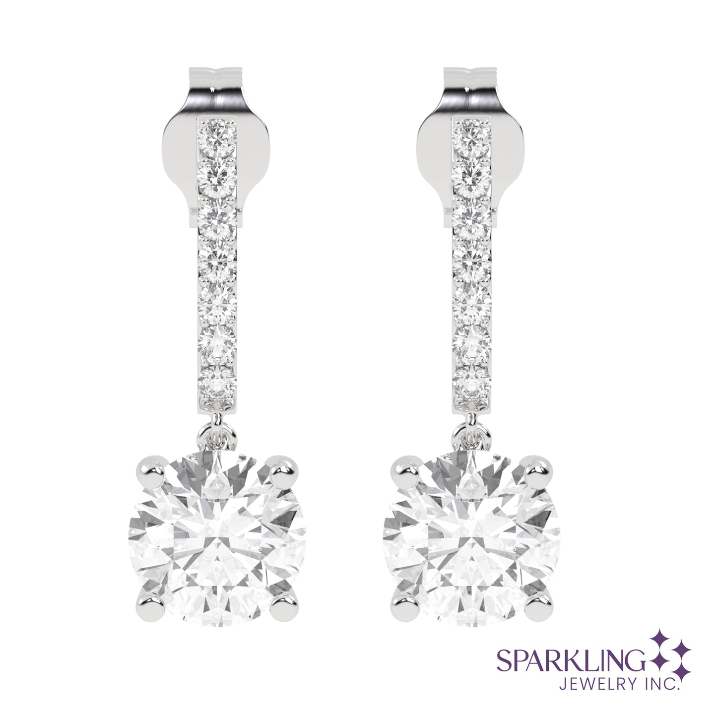 Dangling Round Hoop Earrings