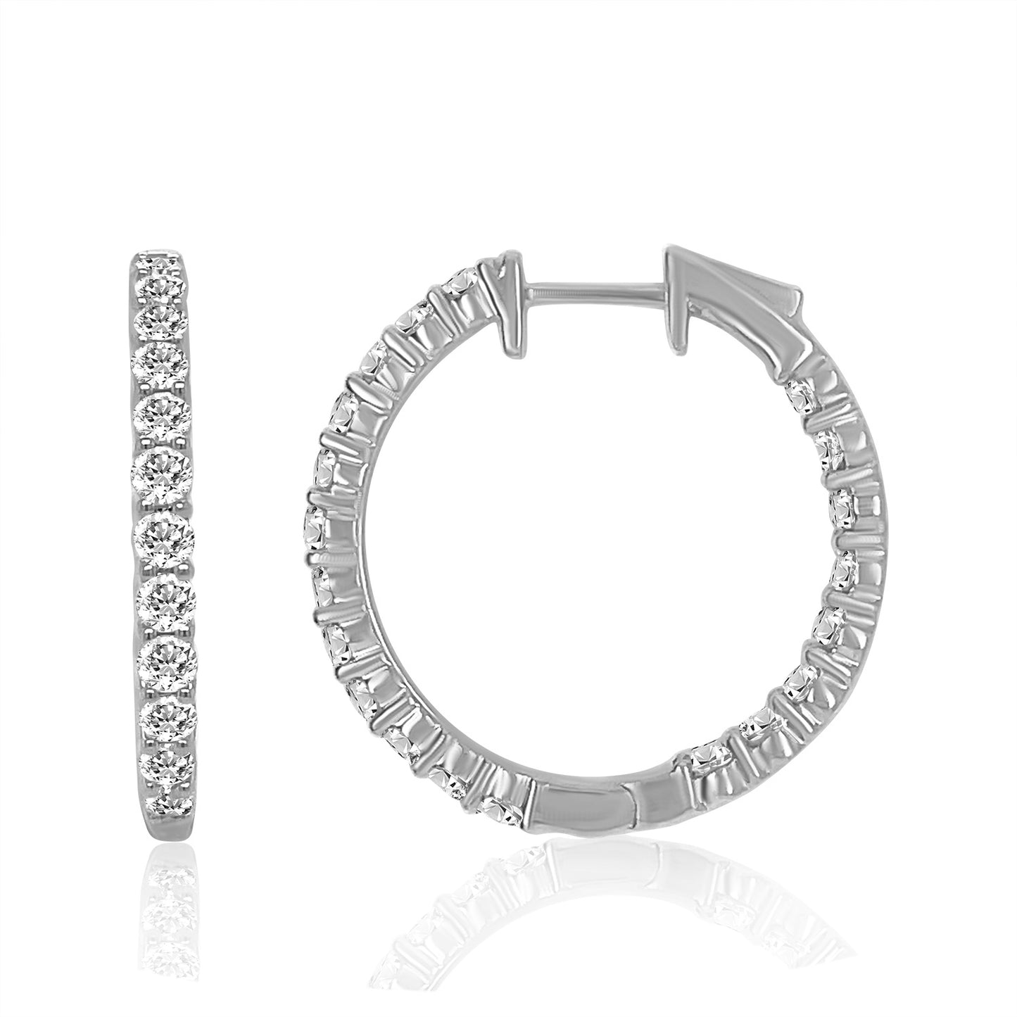Small Diamond Hoop Earrings