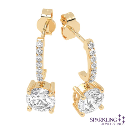 Dangling Round Hoop Earrings