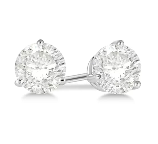 Stud Diamond Earrings 1CT - White Gold