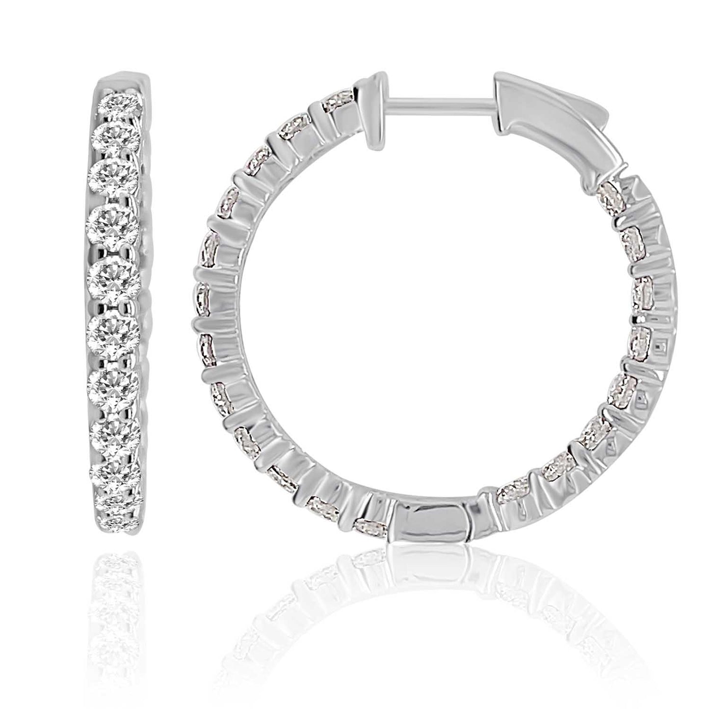 Big Diamond Hoop Earrings