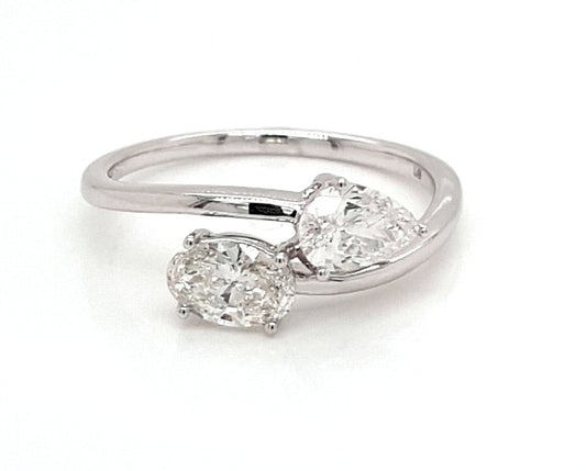 Twin Flame Diamond Ring